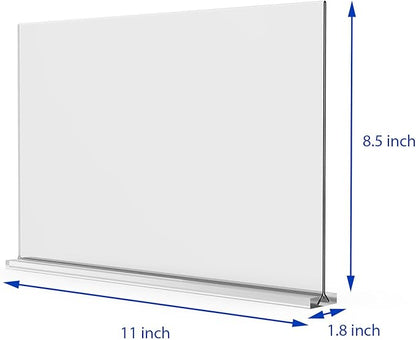 newnewshow Acrylic Sign Holder 11x8.5 Inch 3 Pack Horizontal T Shape - Image 2