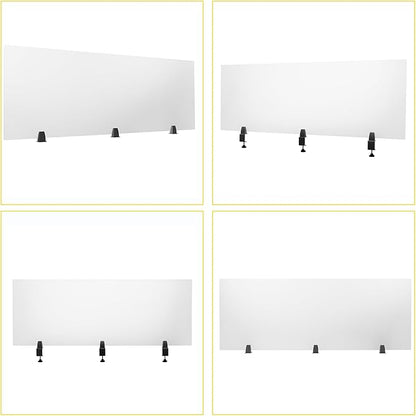 Acrylic Free Standing Screen, 60”W x 22”H Desk Divider Sound Absorbing Cubicle - Image 4