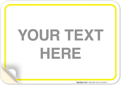 Personalized Custom Customize for Office, Delivery Yellow Sign, 10x7 Inches by SigoSigns