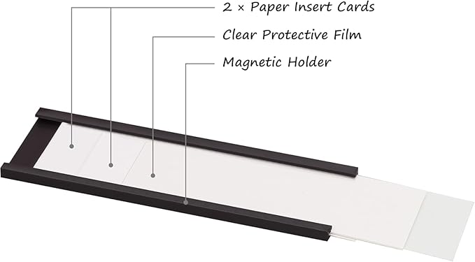 Realth C Channel Magnetic Label Holders 50 Pack 2'' x 5'' - Image 6