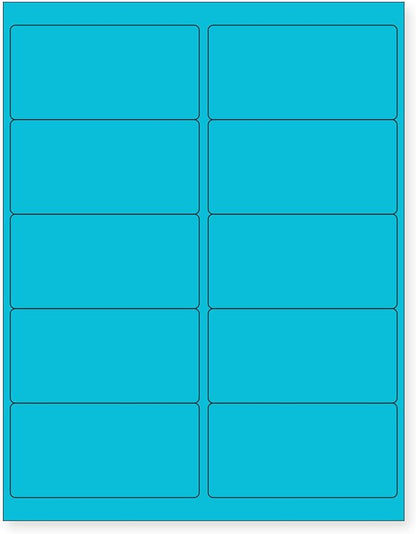 NextDayLabels - 8-1/2 x 11" Neon Color High Light Fluorescent Labels by NextDayLabels