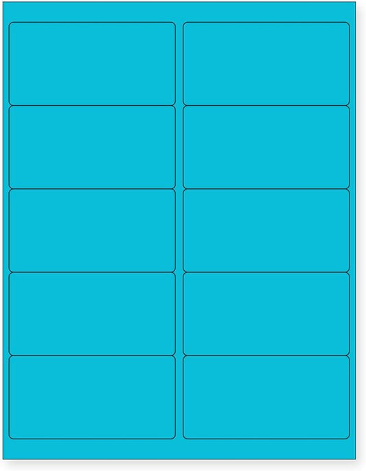 NextDayLabels - 8-1/2 x 11" Neon Color High Light Fluorescent Labels by NextDayLabels
