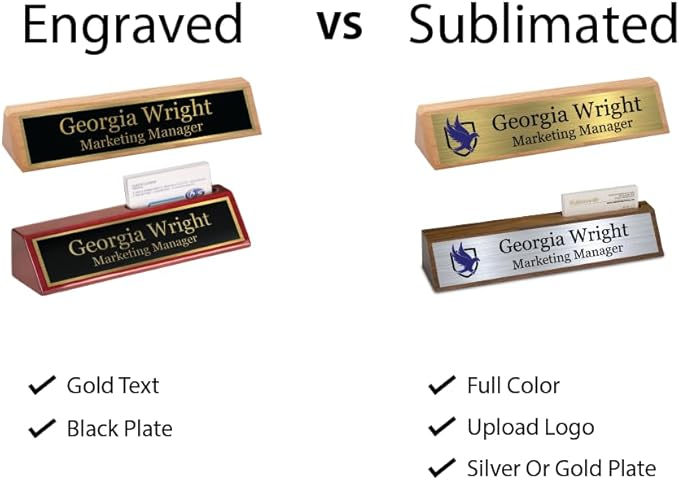Custom Desk Wedge Name Plate - Image 2