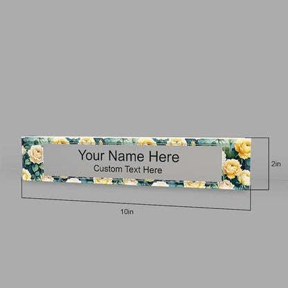 Signs ByLITA Floral Pattern Customized Nameplate | Golden Rose Personalized - Image 7