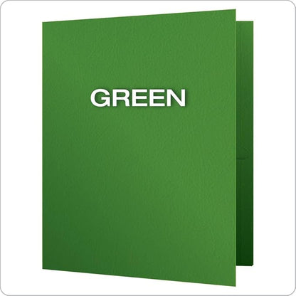 Oxford Twin-Pocket Folders, Textured Paper, Letter Size, Holds 100 Sheets - Image 3