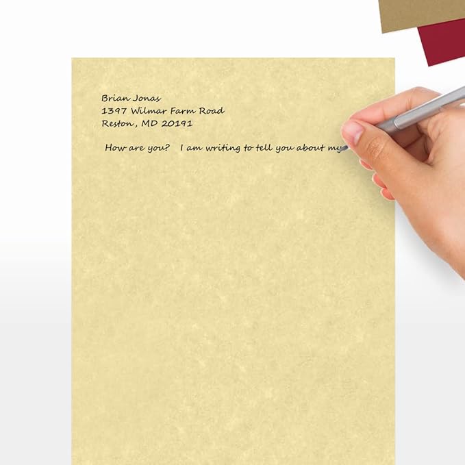 LUXPaper 8.5" x 11" Paper | Letter Size | Gold Parchment | 60lb. Text | 50 Qty - Image 5