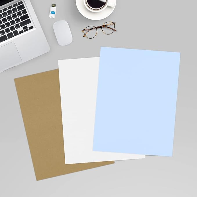 LUXPaper 8.5" x 11" Paper | Letter Size | Baby Blue | 80lb. Text | 50 Qty - Image 6