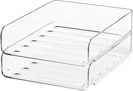 FANXIYQ 2-Tier Acrylic Paper Tray Organizer by Unknown