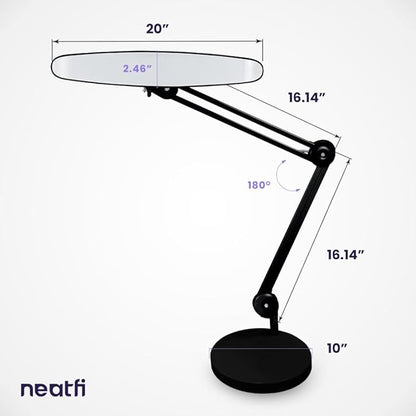 Neatfi XL 2, 200 Lumens LED Task Lamp, 4 Level Brightness, Desk Light - Image 8