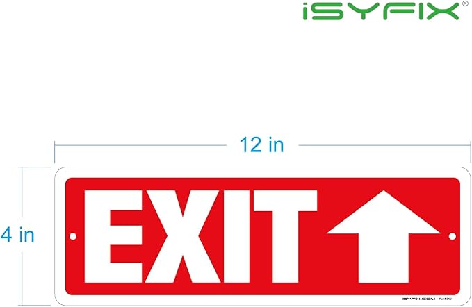 iSYFIX Exit Signs 12 Pack 12x4 Inch - Image 8