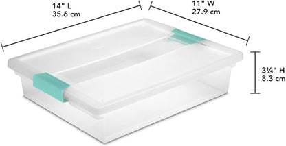 Sterilite 12-Pack Clip Box, Stackable Clear Plastic Bins - Image 3