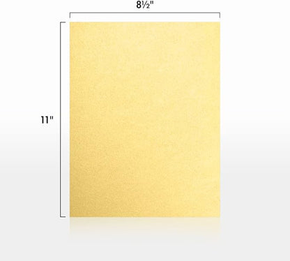 LUXPaper 8.5" x 11" Cardstock | Letter Size | Gold Metallic | 105lb. Cover | 50 - Image 2