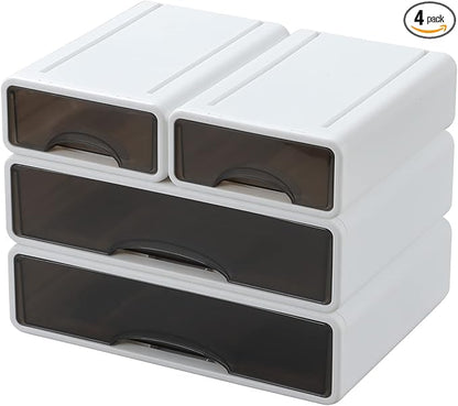 OSteed White Desktop Drawers for Paper, Stackable Office Storage Drawers for by OSteedWares