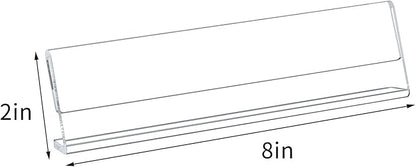 Acrylic 12 Pack Name Plates for Desks, AITEE 2x8 Clear Desk Name Plate - Image 2