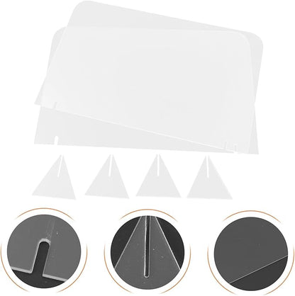 Generic 5Pcs Acrylic Writing Boards 20X30Cm Desktop Message Whiteboards - Image 7