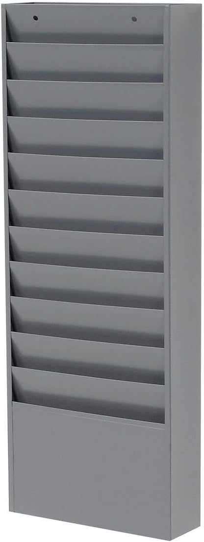 Global Industrial Steel Medical Chart Hanging Wall File Holder, 11 Pockets by GlobalIndustrial