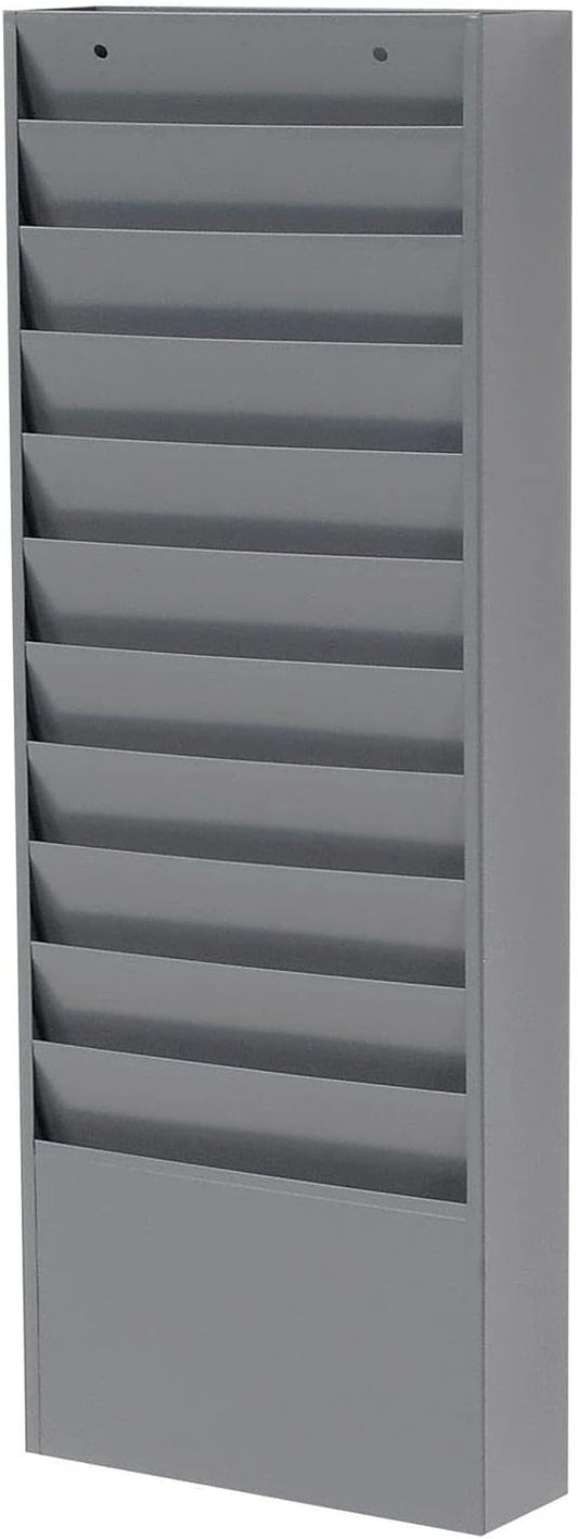 Global Industrial Steel Medical Chart Hanging Wall File Holder, 11 Pockets by GlobalIndustrial