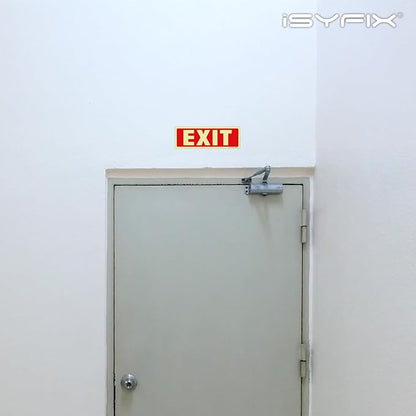 iSYFIX Exit Glow in the Dark Sign – 2 Pack 12x4 Inch – 40 mil Thick Polystyrene - Image 6