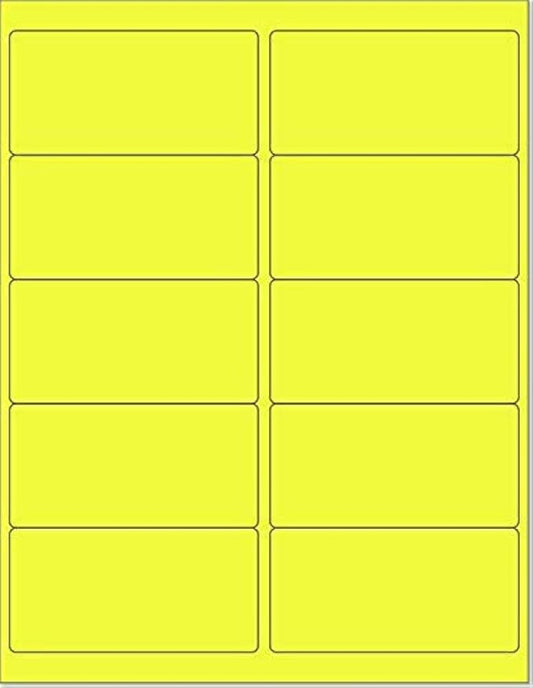 8-1/2 x 11 Neon Color High Light Fluorescent Labels by NextDayLabels