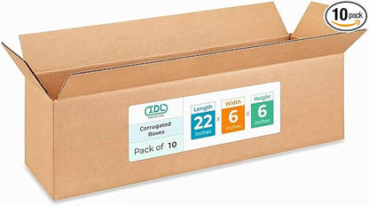 Long Moving & Shipping Boxes 22x6x6 inches by IDLPackaging