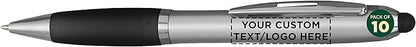 DISCOUNT PROMOS Custom Stylus Ballpoint Pens Set of 10, Personalized Bulk Pack by DISCOUNTPROMOS