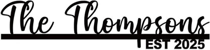 House Warming Gift for New Home, Custom Metal Name Sign, Last Name Sign for by efcustomgifts
