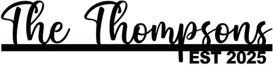 House Warming Gift for New Home, Custom Metal Name Sign, Last Name Sign for by efcustomgifts