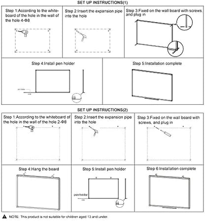 XIWODE 18x24 Inch Magnetic Dry Erase Whiteboard，Silver Aluminum Frame - Image 7