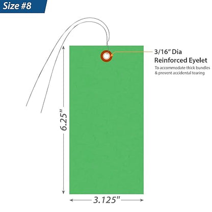 SmartSign 6.25 x 3.125 inch “Green” Blank Tyvek Shipping Tags - Image 3