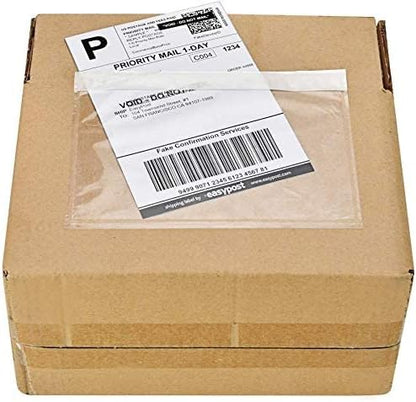 Coopaty 6" x 9" Adhesive Packing List Envelopes Clear Plastic Mailing Shipping - Image 2