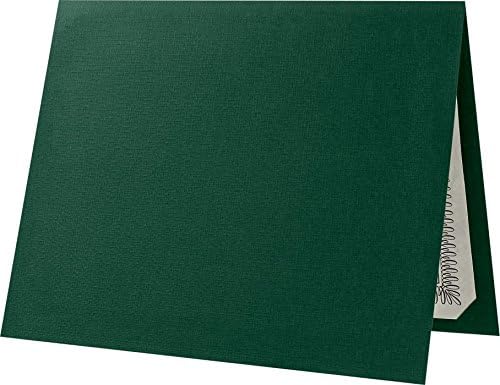 LUXPaper 9.5" x 12" Certificate Holders | Green Linen | 100lb. Cover | 100 Qty by LUXPaper