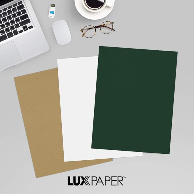 LUXPaper 8.5" x 11" Cardstock | Letter Size | Green Linen | 100lb. Cover | 500 - Image 9