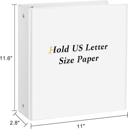 CIXILDTS 2" 3 Ring Binder, Standard 2-inch Round Ring Binder Fit Letter Size - Image 2
