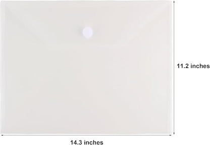 11 x 14 Large Clear Plastic Envelopes Document File Storage Holder 40 Pack Hook - Image 2
