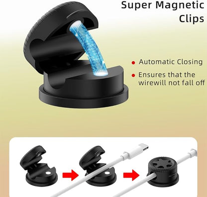 ITUGOU 11PCS Cable Management Cord Holder Organizer, Magnetic Cable Clips - Image 9