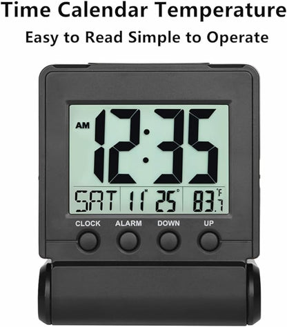 FAMICOZY Small Folding Digital Travel Alarm Clock - Image 2