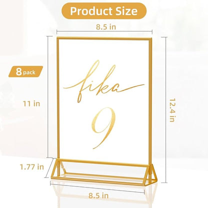 PPH-Sisy Acrylic Sign Holder 8.5x11 Clear Acrylic Frames Display Stand Double - Image 2
