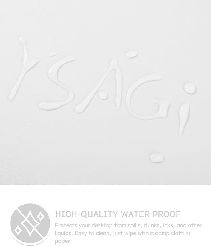 YSAGi Non-Slip Leather Desk Pad, Waterproof Laptop Computer Desk Keyboard Mat - Image 5