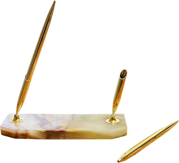 Stone-Style Pen Stand with Zinc Alloy Ballpoint Pen, The best choice - Image 2