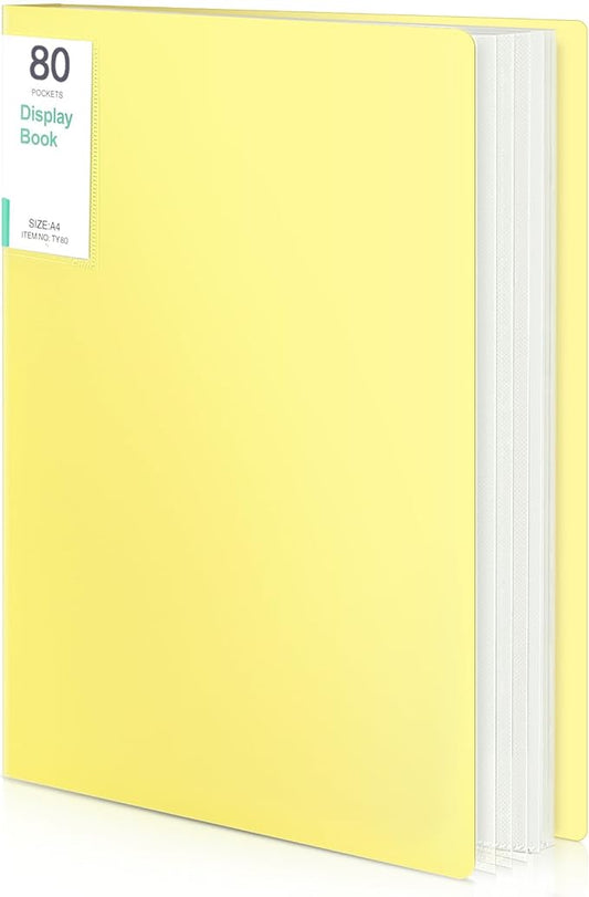 Phyxin Portfolio Binder, 80-Pocket Portfolio Folder 8.5" x 11", Displaying 160 by Phyxin