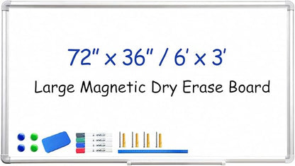 DEVELOP Large Magnetic Dry Erase Board 36 x 72 Inch, Magnetic Whiteboard by DEVELOP