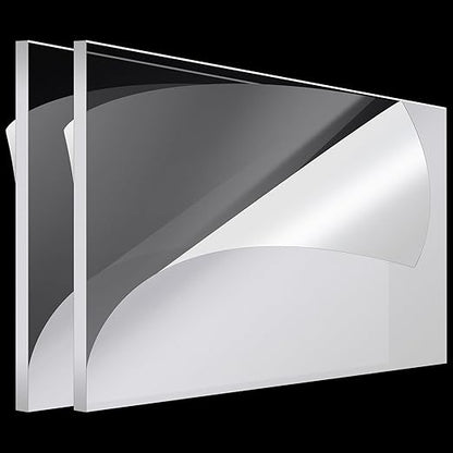 Roowest 2 Pcs 18 x 36 Inch, 1/4 Inch Thick Clear Acrylic Plexiglass Sheets by Roowest