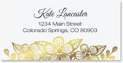 Allure Foil Personalized Border Return Address Labels- Set of 144 Large by ColorfulImages