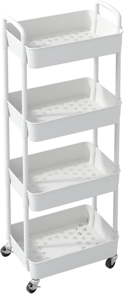 Sywhitta 4-Tier Plastic Rolling Utility Cart - Image 8