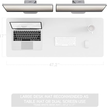 YSAGi Non-Slip Leather Desk Pad Long Size, Waterproof Laptop Computer Desk - Image 2