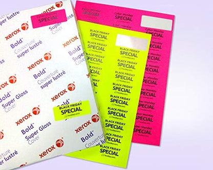 NextDayLabels 8-1/2 x 11" Neon Color High Light Fluorescent Labels - Image 2