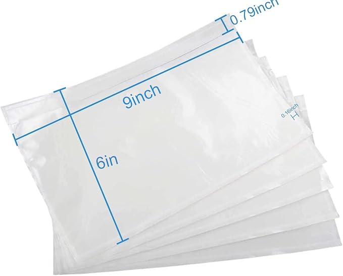 Coopaty 6" x 9" Adhesive Packing List Envelopes Clear Plastic Mailing Shipping - Image 5