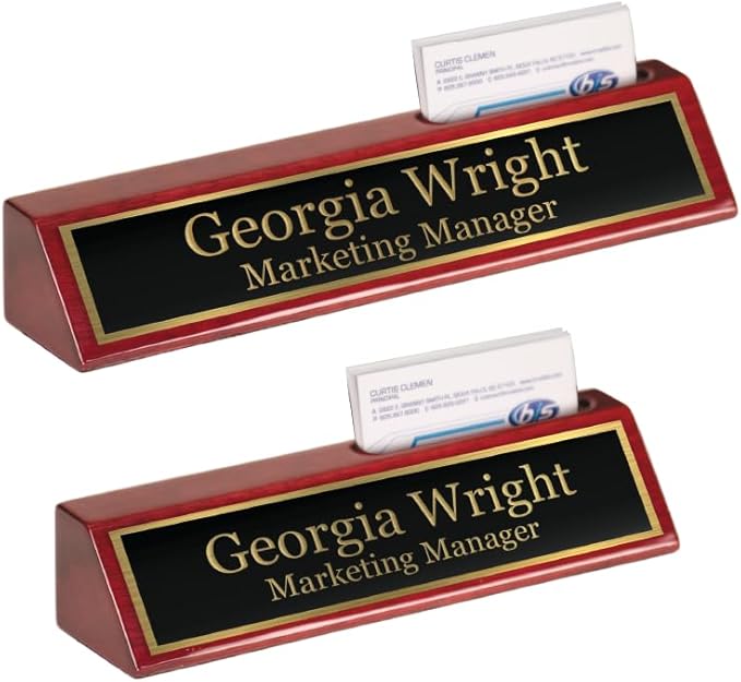 Custom Desk Wedge Name Plate - Image 3