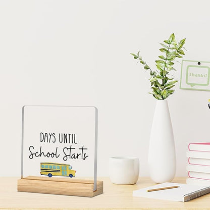 Funny Back to School Countdown Acrylic Sign, Funny Days Until Schools Starts - Image 5
