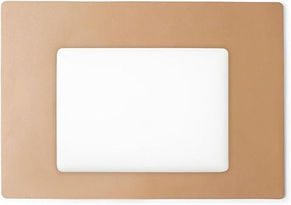 Leatherology Premium Tan Full Grain Leather Modern Conference Pad – Slim Desk by Leatherology